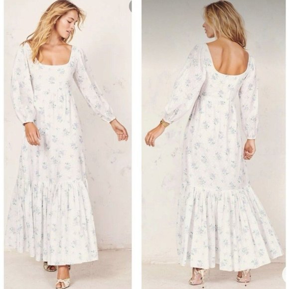 LoveShackFancy Colby Floral Maxi Dress - Picture 10 of 12